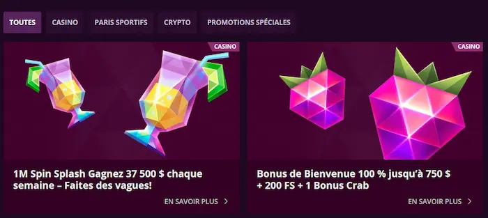 Malina Casino bonuses